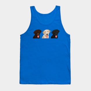 Three Adorable Labradors Tank Top